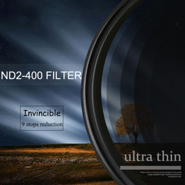 49mm ND Fader Neutral Density Adjustable Variable Filter, ND 2 to ND 400 Filter - Open Box (Grade A)