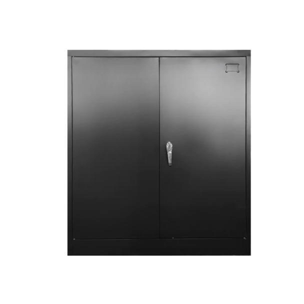 Metal 2 door cupboard -1m - Black - Fine Living