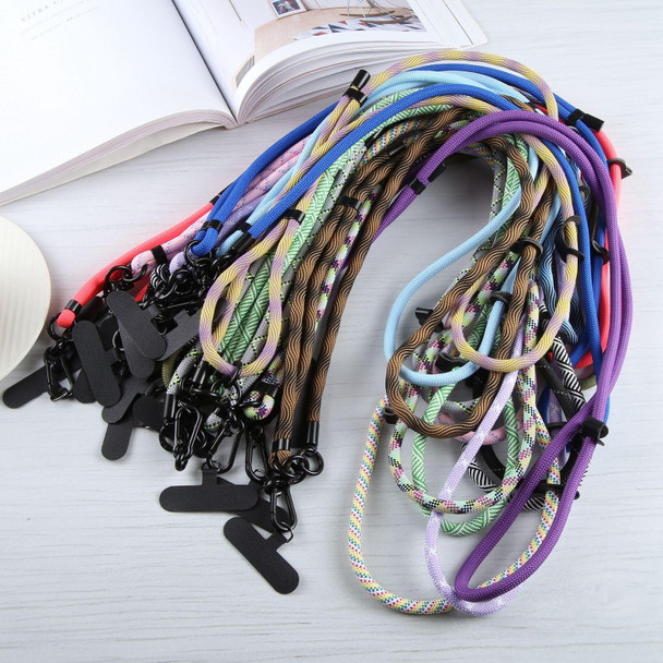 7mm Adjustable Crossbody Mobile Phone Anti-Lost Lanyard with Clip(Black White fFine Line)