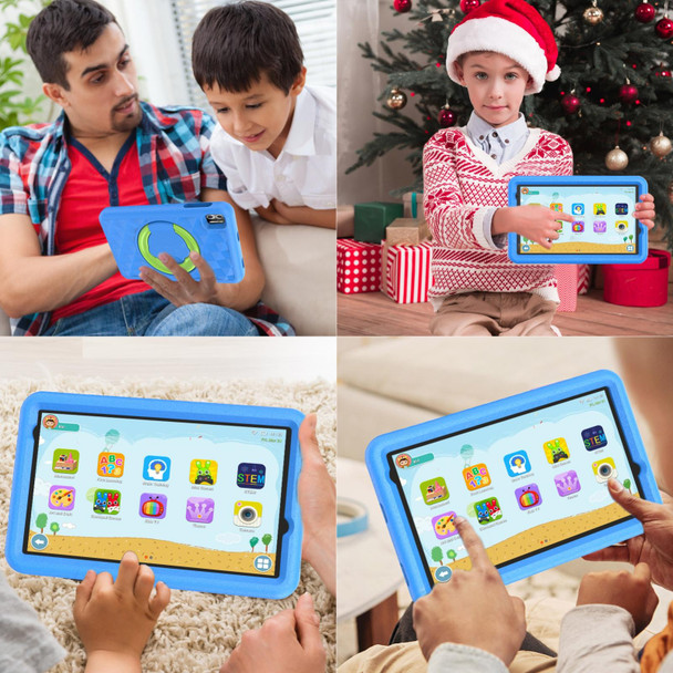 Pritom B8K 4G LTE Kid Tablet 8 inch,  4GB+64GB, Android 12 Unisoc T310 Quad Core CPU Support Parental Control Google Play(Blue)