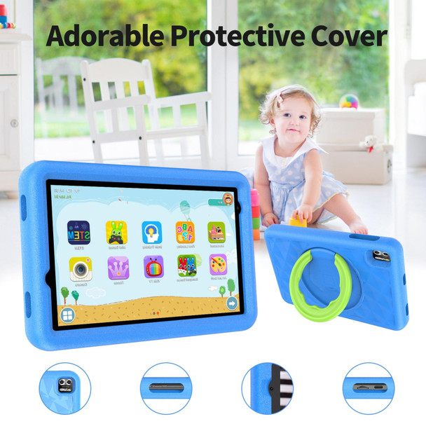 Pritom B8K 4G LTE Kid Tablet 8 inch,  4GB+64GB, Android 12 Unisoc T310 Quad Core CPU Support Parental Control Google Play(Blue)