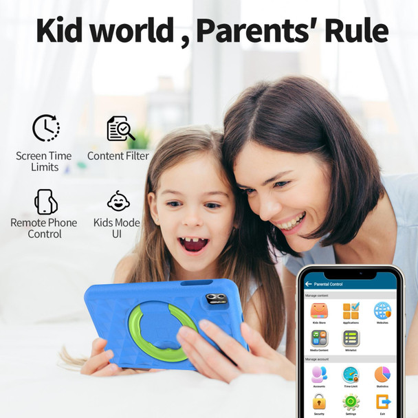 Pritom B8K WiFi Kid Tablet 8 inch,  4GB+64GB, Android 13 Allwinner A523 Octa Core CPU Support Parental Control Google Play(Blue)