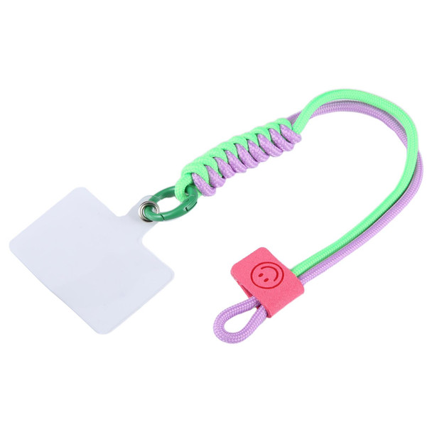 Universal Phone Smiley Face Lanyard(Purple Green)