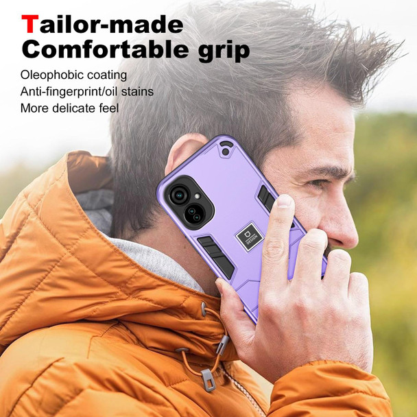 For Tecno Camon 19 Neo 2 in 1 Shockproof Phone Case(Purple)