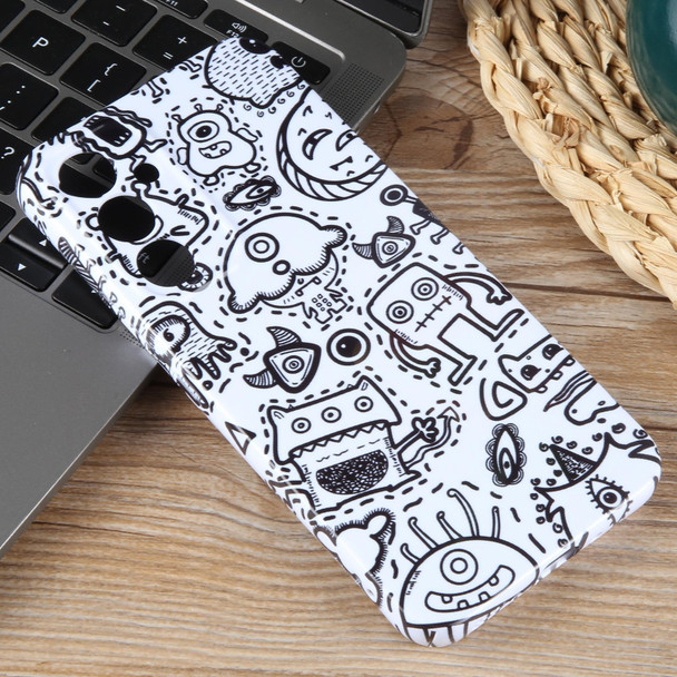 For Samsung Galaxy A53 5G Painted Pattern Precise Hole PC Phone Case(Block Monster)