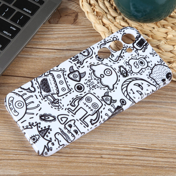 For Samsung Galaxy A14 5G Painted Pattern Precise Hole PC Phone Case(Block Monster)