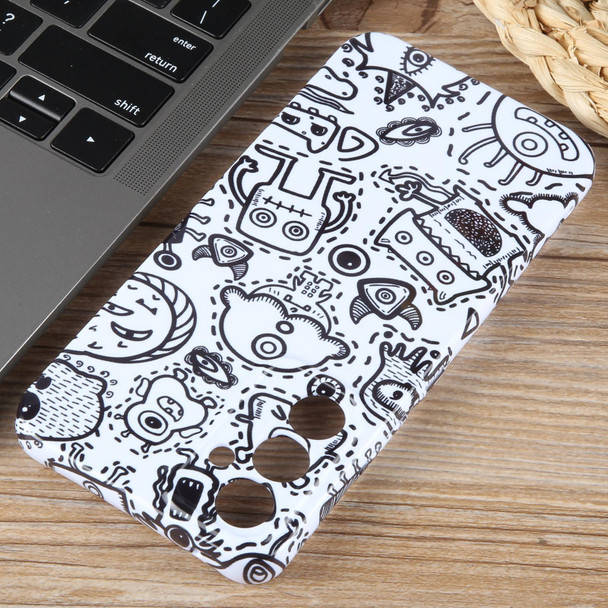 For Samsung Galaxy A14 5G Painted Pattern Precise Hole PC Phone Case(Block Monster)