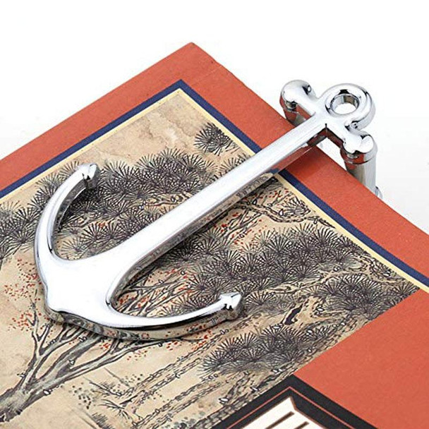 Personalized Metal Anchor Bookmark Cubic Book Page Clip Reading Aid Stationery For Students(Black)