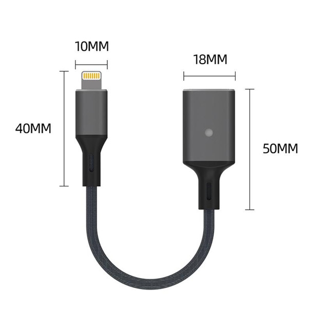 8 Pin to USB OTG Adapter Cable, Suitable for Systems Above IOS 13 (Blue)