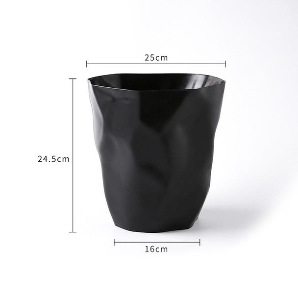 Creative Foldable Household Lidless Plastic Trash Can, Size:S(Black)