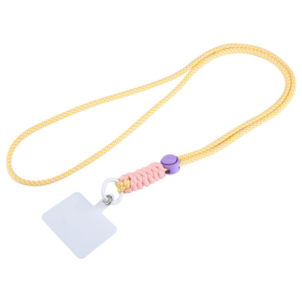 Universal Phone Braided Long Lanyard(Pink+Yellow)