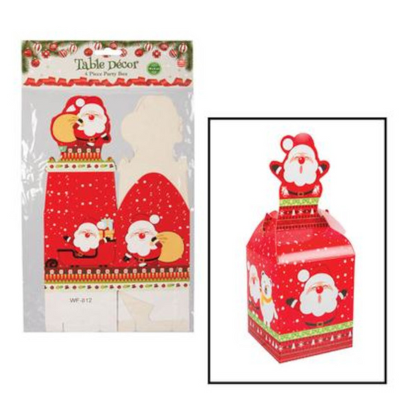 Xmas Stationery Party Boxes 4pc 18x8cm