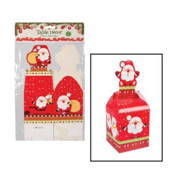 Xmas Stationery Party Boxes 4pc 18x8cm