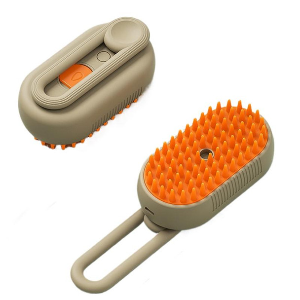 Pet Electric Spray Comb Rechargeable Cat Steamy Grooming Brush Cleaning Tool(Coffee)