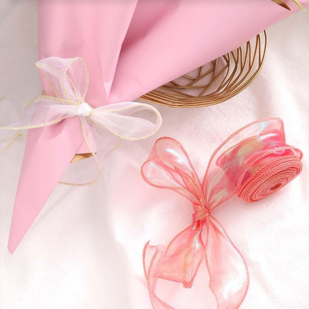 4cm x 9m Pink Symphony Fishtail Yarn Flower Cake Baking Packaging Ribbon Lace Decorative Webbing