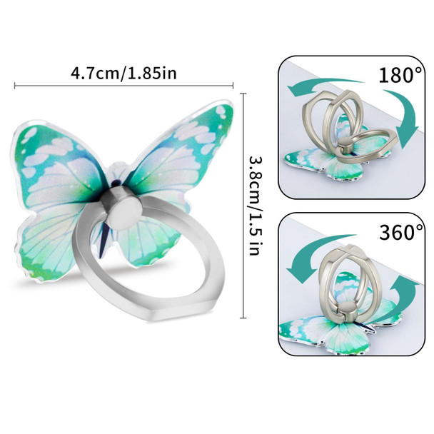 Cute Cartoon Butterfly Multifunctional Finger Ring Cell Phone Holder 360 Degree Rotating Universal Phone Ring Stand, Color: Pale Pink