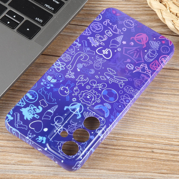 For Samsung Galaxy S22+ 5G Painted Pattern Precise Hole PC Phone Case(Red Blue Graffiti)