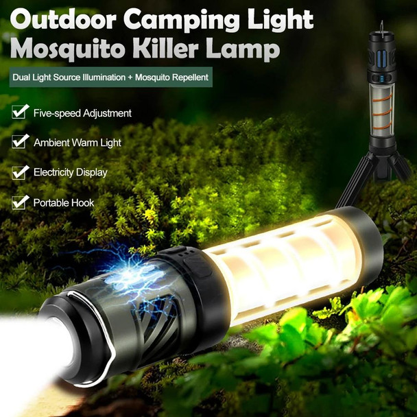 4 In 1 Outdoor Multi-function Flashlight Ambient Light Mosquito Repellent Lamp, Spec: Tripod Version