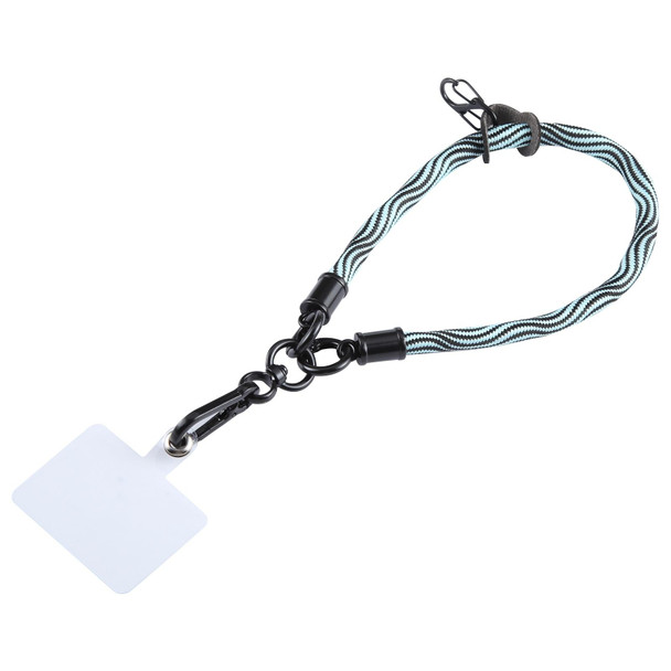 Universal Mobile Phone S Pattern Short Wrist Lanyard(Sky Blue)