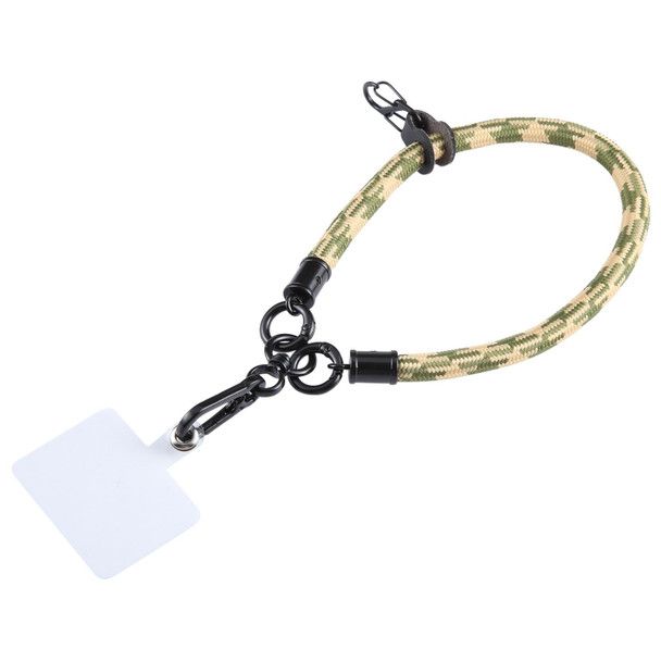 Universal Mobile Phone Pattern Short Wrist Lanyard(Khaki Green)