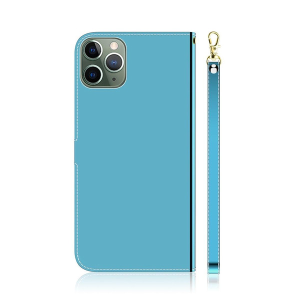 iPhone 11 Pro Max Imitated Mirror Surface Horizontal Flip Leather Case with Holder & Card Slots & Wallet & Lanyard(Blue)