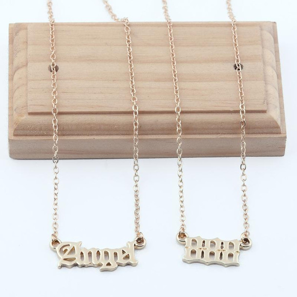 2 In 1 Angel Lucky Numbers Layered Necklace Set Women Collarbone Chain Jewelry, Style: Angel+7 Silver