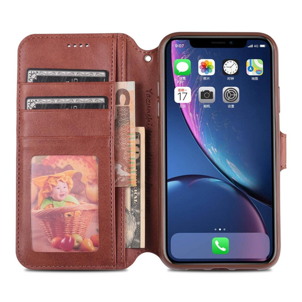 iPhone 11 Pro Max AZNS Calf Texture Magnetic Horizontal Flip PU Leather Case with Holder & Card Slots & Photo Frame(Gray)