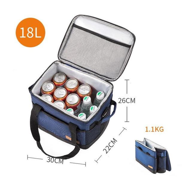 Outdoor Portable Thickened Waterproof Food Ice Pack Storage Bag Foldable Car Refrigerator Insulation Box, Capacity: 18L