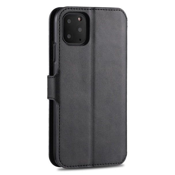 iPhone 11 Pro Max AZNS Calf Texture Magnetic Horizontal Flip PU Leather Case with Holder & Card Slots & Photo Frame(Black)