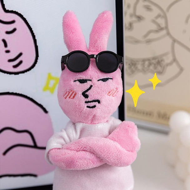 Rabbit Plush Toys Movable Dolls Cute Quirky Dolls(Pink)