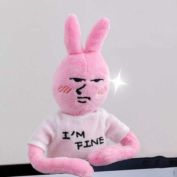 Rabbit Plush Toys Movable Dolls Cute Quirky Dolls(Pink)