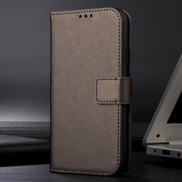 For Samsung Galaxy A25 5G Diamond Texture Leather Phone Case(Brown)