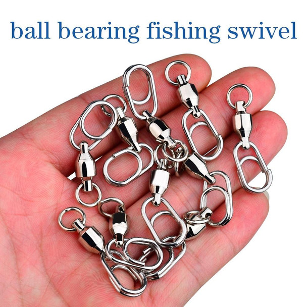 5pcs /Pack PROBEROS DAC006 Lure Baits 8-Type Rings Connector High-Speed Bearing Swivel Oval Pin Fishing Gear Accessories, Length: 30mm