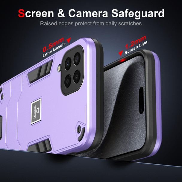 For Samsung Galaxy M33 5G 2 in 1 Shockproof Phone Case(Purple)