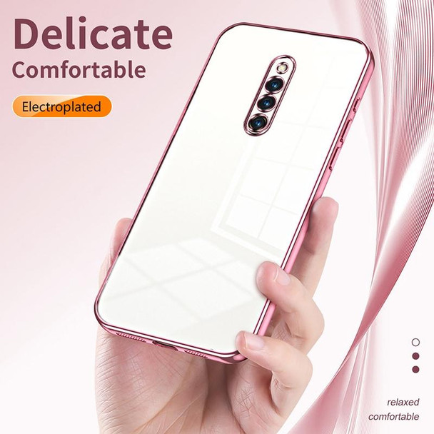 For vivo X27 Pro Transparent Plating Fine Hole Phone Case(Purple)