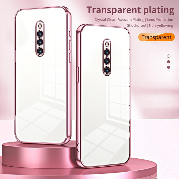 For vivo X27 Pro Transparent Plating Fine Hole Phone Case(Purple)