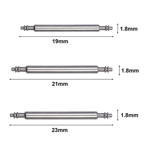 100pcs /Set 304 Stainless Steel Strap Connecting Rod Strap Switch Lugs, Spec: Double (1.8x21mm)