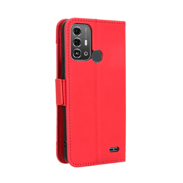 For ZTE Blade A53 Pro Skin Feel Calf Texture Card Slots Leather Phone Case(Red)