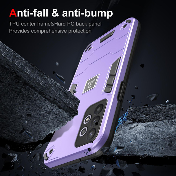 For Samsung Galaxy A32 2 in 1 Shockproof Phone Case(Purple)