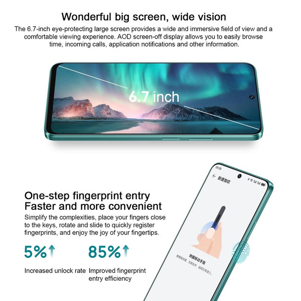 HUAWEI Enjoy 70 Pro, 8GB+128GB, Side Fingerprint Identification, 6.7 inch HarmonyOS 4.0 Qualcomm Snapdragon 680 Octa Core 2.4GHz, Network: 4G, OTG, Not Support Google Play(Black)