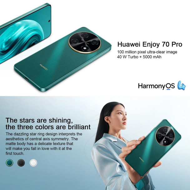 HUAWEI Enjoy 70 Pro, 8GB+128GB, Side Fingerprint Identification, 6.7 inch HarmonyOS 4.0 Qualcomm Snapdragon 680 Octa Core 2.4GHz, Network: 4G, OTG, Not Support Google Play(White)