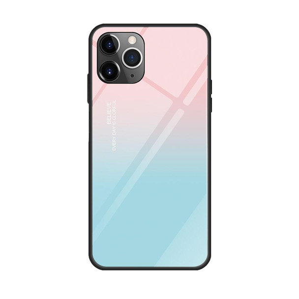 iPhone 11 Pro Max Colorful Painted Glass Case(Blue Sky)