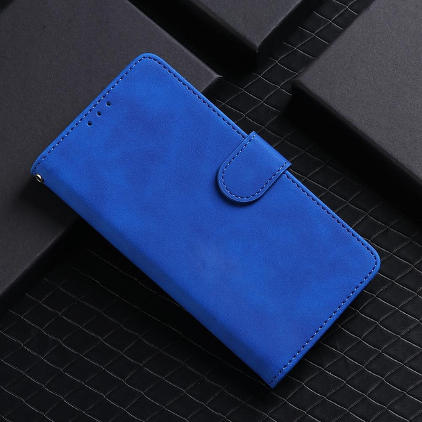 For ZTE Blade A34 Skin Feel Magnetic Flip Leather Phone Case(Blue)