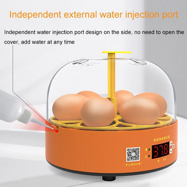 6-Eggs Small Household Experimental Children Smart Chicken Incubators, Spec: Manual US Plug