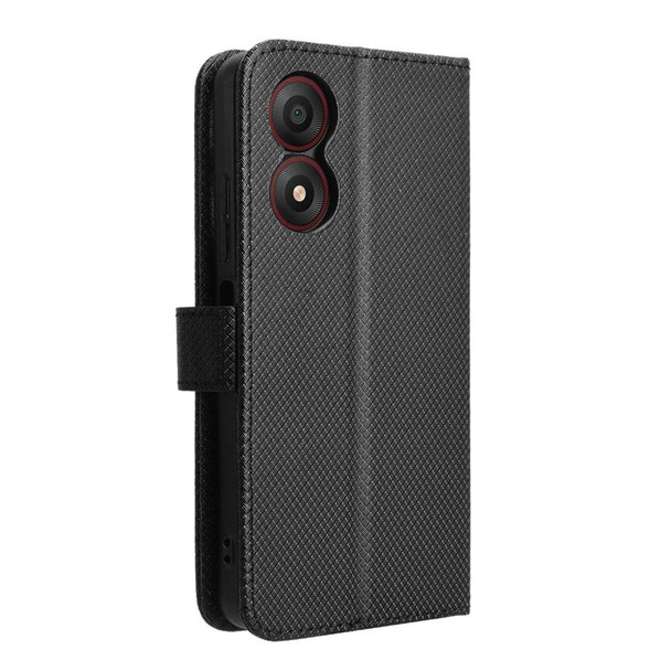 For ZTE Blade A34 Diamond Texture Leather Phone Case(Black)