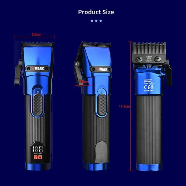 WMARK NG-121 Ceramic Blade Hair Clipper Cordless Electric Hair Trimmer With LED Display(Red)