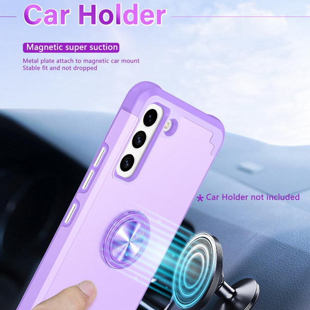For Samsung Galaxy S22+ 5G L2 Rotating Ring Holder Magnetic Phone Case(Light Purple)