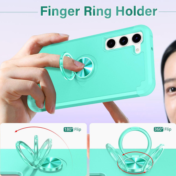 For Samsung Galaxy S23+ 5G L2 Rotating Ring Holder Magnetic Phone Case(Mint Green)