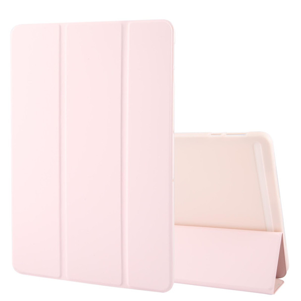 For Honor Pad 9 Tri-fold Silicone Leather Tablet Case(Pink)