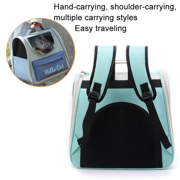 Breathable Cat Backpack Foldable Outdoor Portable Pet Bag(Model 2 Green)